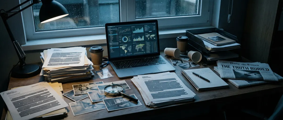 黑料51 - 调查记者工作台场景